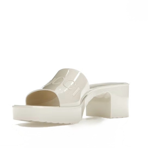 Gucci Women's Mystic White Slide Sandals - Picture 1 of 5